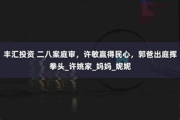 丰汇投资 二八案庭审，许敏赢得民心，郭爸出庭挥拳头_许姚家_妈妈_妮妮