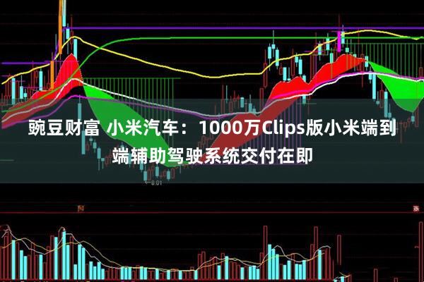 豌豆财富 小米汽车：1000万Clips版小米端到端辅助驾驶系统交付在即