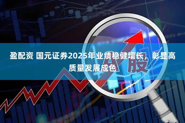 盈配资 国元证券2025年业绩稳健增长，彰显高质量发展成色